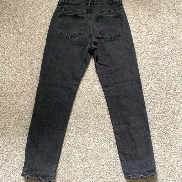 Princess Polly ZAIDEN STRAIGHT LEG JEANS BLACK DENIM Size 6 Women - Picture 4 of 12